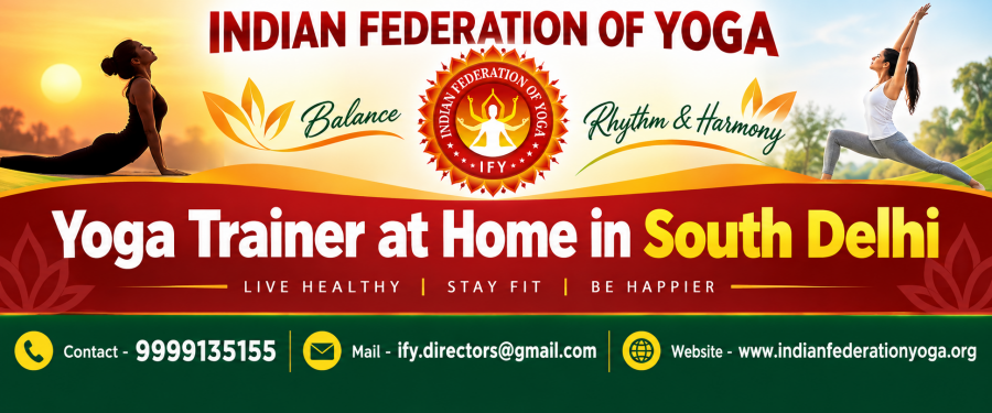 female yoga instructor at home South Delhi